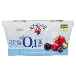 Sterzing Vipiteno 0,1% Grassi Yogurt Magro ai Frutti di Bosco 2 x 125 g