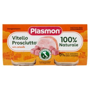 Plasmon Omogeneizzato Vitello Prosciutto* con cereale 2 x 80 g