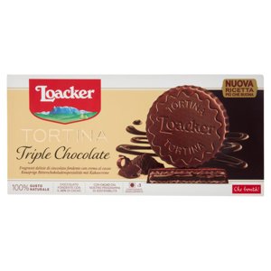 Loacker gran Pasticceria, tortina triple dark al cioccolato fondente con crema al cacao 3 pezzi 63g