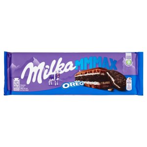 Milka Mmmax, maxi tavoletta di cioccolato al latte ripieno di biscotti Oreo - 300g