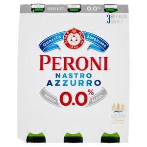 Peroni Nastro Azzurro 0.0% Birra Analcolica 3 x 33 cl