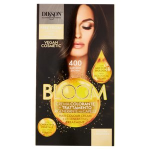 Dikson Bloom Crema Colorante + Trattamento Rigenerante per Capelli 400 Castano