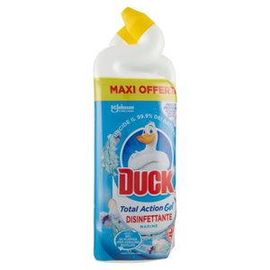 Duck Total Action Gel Disinfettante - Liquido Bipacco, fragranza Marine 2x750ml