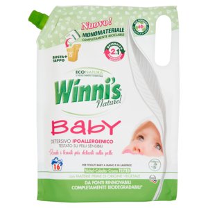 Winni's Naturel Baby Detersivo Ipoallergico per Tessuti Baby a Mano e in Lavatrice 800 ml