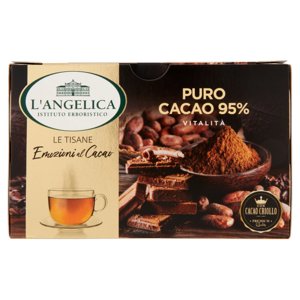 L'Angelica Le Tisane Emozioni al Cacao Puro Cacao 95% Vitalità 15 Filtri 30 g