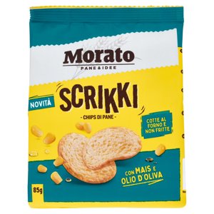 Morato Scrikki Chips di Pane con Mais e Olio d'Oliva 85 g