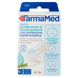 FarmaMed Cerotto Coadiuvante la Cicatrizzazione con protezione batteriostatica 6 pz