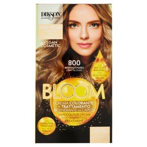 Dikson Bloom Crema Colorante + Trattamento Rigenerante per Capelli 800 Biondo Chiaro