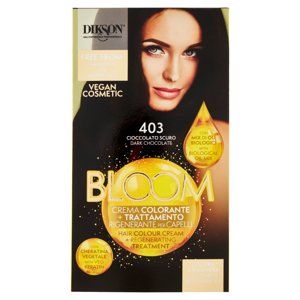 Dikson Bloom Crema Colorante + Trattamento Rigenerante per Capelli  403 Cioccolato Scuro