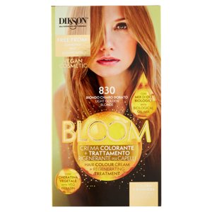 Dikson Bloom Crema Colorante + Trattamento Rigenerante per Capelli 830 Biondo Chiaro Dorato