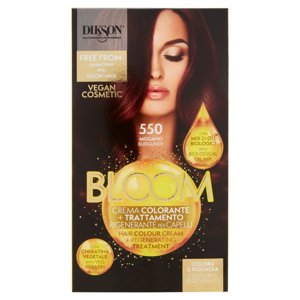 Dikson Bloom Crema Colorante + Trattamento Rigenerante per Capelli 550 Mogano Burgundy