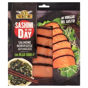 KV Nordic Sashimi of the Day Salmone Norvegese Affumicato con Alga Nori 80 g