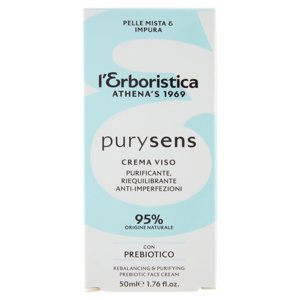 l'Erboristica purysens Crema Viso Purificante, Riequilibrante Anti-Imperfezioni 50 ml