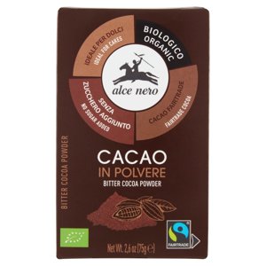 alce nero Cacao in Polvere 75 g