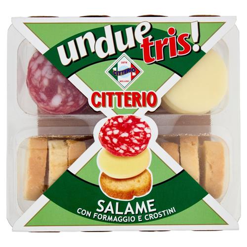 Citterio UnDueTris! Salame con formaggio e Crostini 100 g