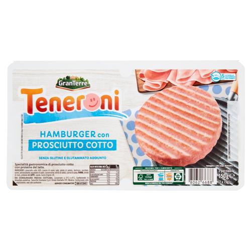 Teneroni Hamburger con Prosciutto Cotto 2 x 75 g