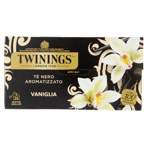 Twinings Vaniglia Tè Nero aromatizzato 25 filtri The 50 g