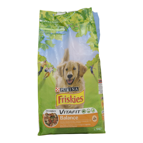 PURINA FRISKIES Crocchette Cane Vitafit Balance con Pollo e Verdure Aggiunte 1,5 kg