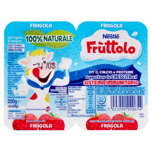 NESTLÉ FRUTTOLO Fragola 4 x 50 g