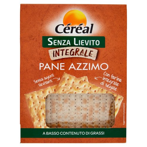 Céréal Senza Lievito Integrale Pane Azzimo con farina integrale di segale - 180 g