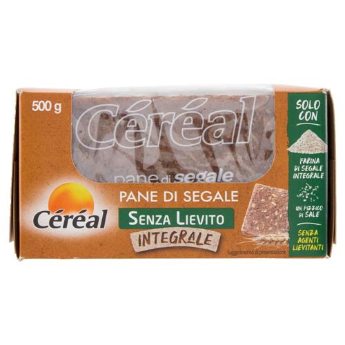 Céréal Senza Lievito Pane di Segale Integrale, solo con Farina di Segale integrale - 500 g