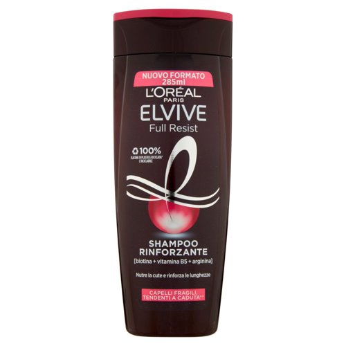 L'Oréal Paris Shampoo Elvive Full Resist, Per Capelli Danneggiati, 285 ml