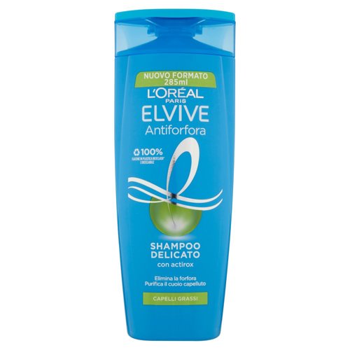 L'Oréal Paris Shampoo Elvive Antiforfora, Per Capelli Grassi, 285 ml