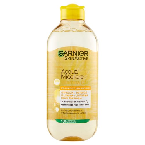 Garnier Acqua Micellare Tutto in 1, Con Vitamina C, Per Pelli Non Uniformi, Senza Risciacquo, 400 ml