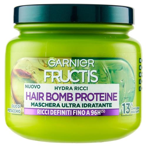 Garnier Fructis Hydra Ricci Hair Bomb Proteine, maschera ultra idratante 320 ml