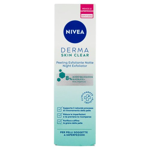 Nivea Derma Skin Clear Peeling Esfoliante Notte 40 ml