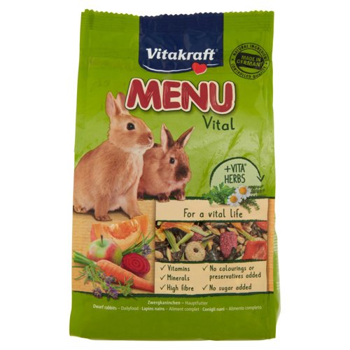 Vitakraft Menu Vital Conigli nani - Alimento completo 500 g