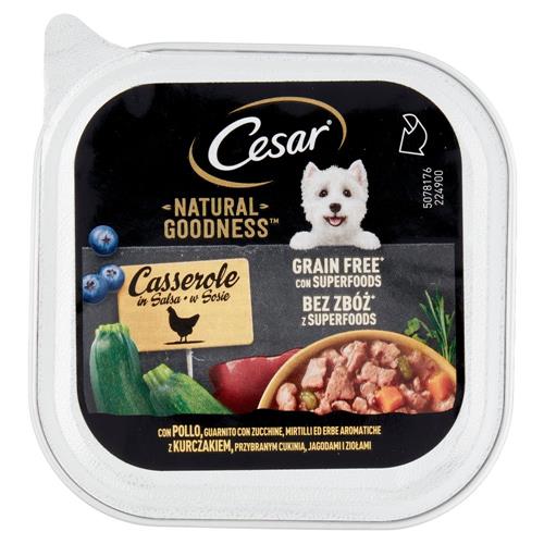 Cesar Natural Goodness Casserole Cibo Umido Cane con Pollo Zucchine Mirtilli e Erbe 100 g