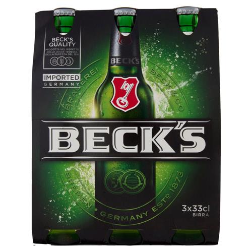 BECK'S Birra pilsner tedesca bottiglia 3x33cl