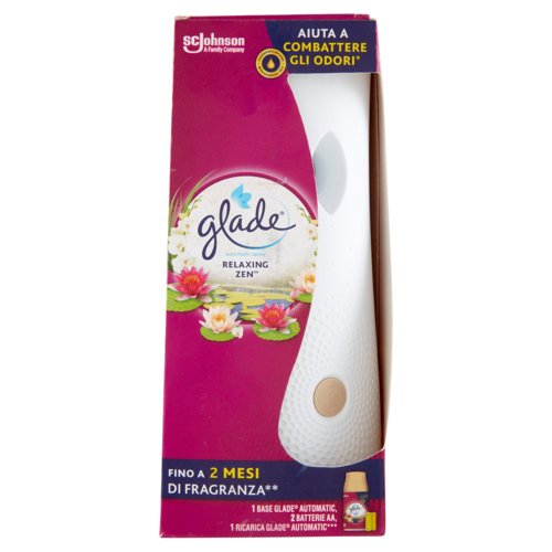 Glade Automatic Spray, Profumatore per Ambienti Base con Ricarica, Fragranza Relaxing Zen 269 ml