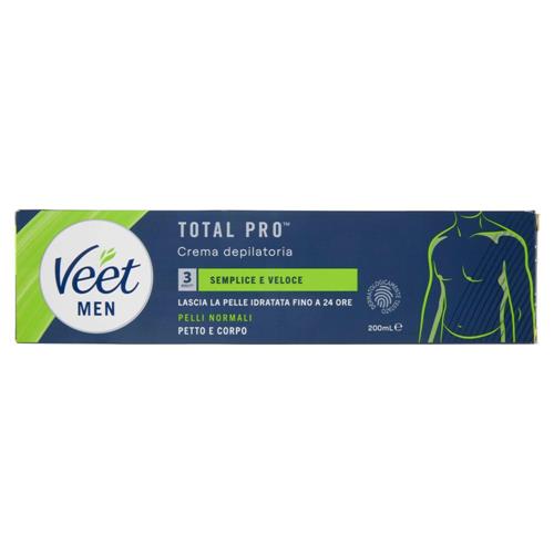 Veet Men Crema Depilatoria Uomo, Pelli Normali, 200 ml