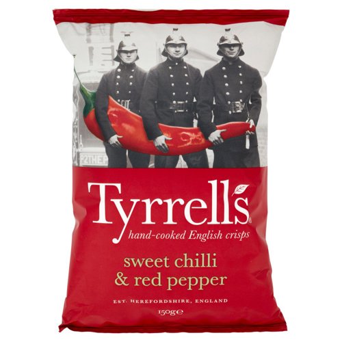 Tyrrell's sweet chilli & red pepper 150 g