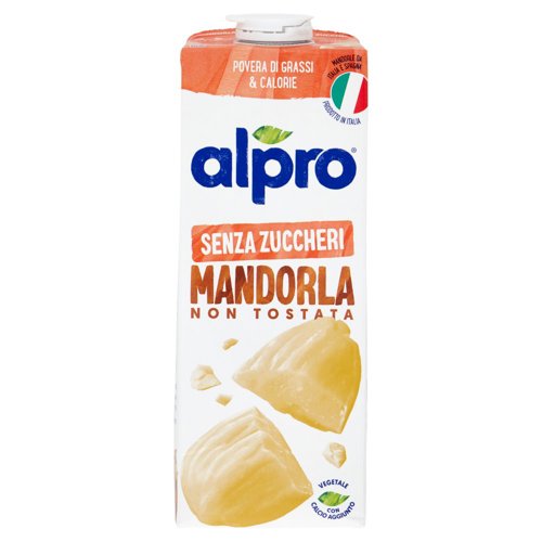 ALPRO Mandorla Senza Zuccheri, Bevanda alla Mandorla 100% vegetale con vitamine B2, B12 e D, 1 L