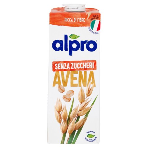 ALPRO Avena Senza Zuccheri, Bevanda all'Avena 100% vegetale con vitamine B2, B12 e D, 1 L