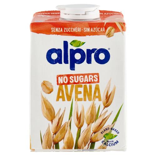 Alpro Senza Zuccheri Avena, Bevanda 100% Vegetale, Basso Contenuto di grassi, Senza Lattosio, 500ml