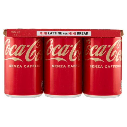 COCA-COLA Senza Caffeina Lattina 6 x 150 ml