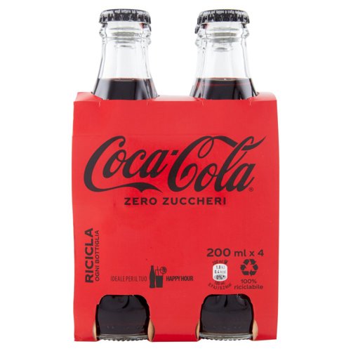 COCA-COLA Zero Zuccheri Vap 4 x 200 ml 