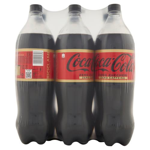 COCA-COLA Zero Zuccheri Senza Caffeina 1,5 lt x6 (PET)