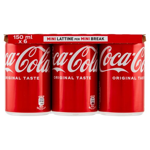 COCA-COLA Original Taste Lattina 6 x 150 ml