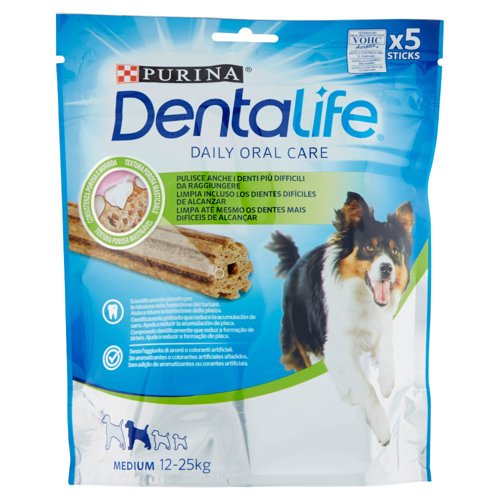 PURINA DENTALIFE Cane Snack per l'igiene orale Taglia Medium busta 5 stick 115g