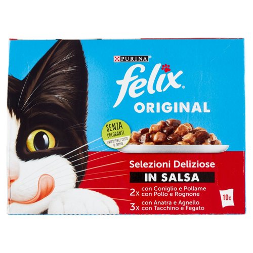 FELIX Original Selezioni Deliziose in Salsa (Coniglio, Pollo, Anatra, Tacchino) 10 x 85 g