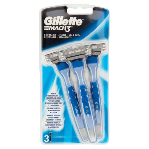 Gillette Rasoio da Uomo Usa e Getta Mach3, 3 Rasoi