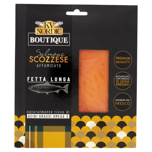 KV Nordic Boutique Salmone Scozzese Affumicato Fetta Lunga 50 g