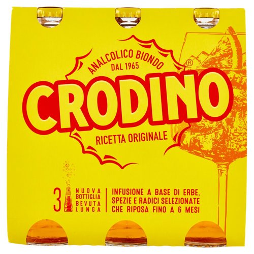 Crodino Analcolico Biondo 3 x 17,5 cl