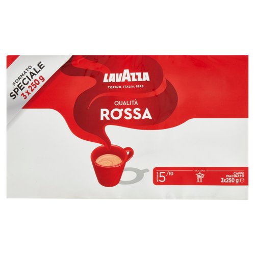 Lavazza Qualità Rossa Caffè Macinato 3 x 250 g