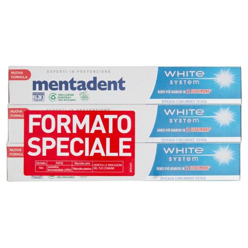 Mentadent White System 3 x 75 ml